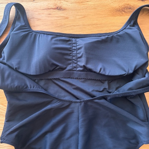 NWOT J. Crew Ribbed Square Neck One-Piece in Black Size 16 - Picture 8 of 11